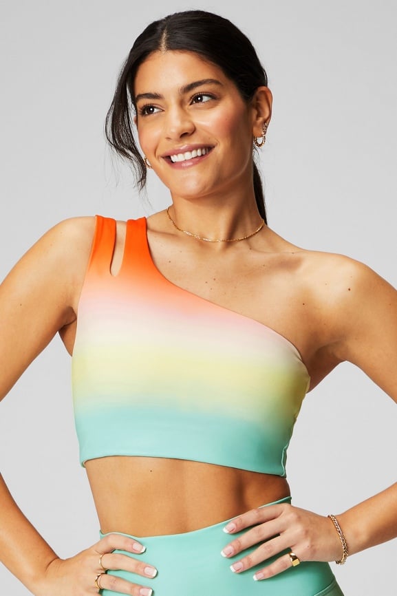 Asymmetrical Double Strap Midi Bra