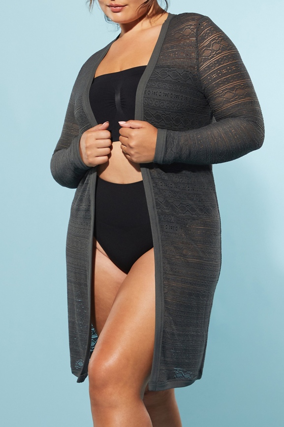 Knit Slip Long Cardigan