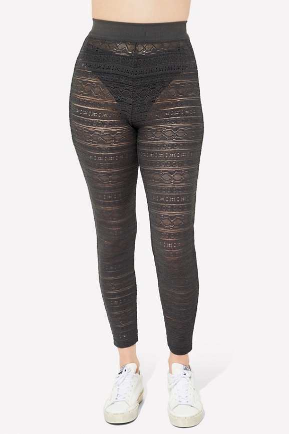 Knit Slip Open Backed Ruched Legging