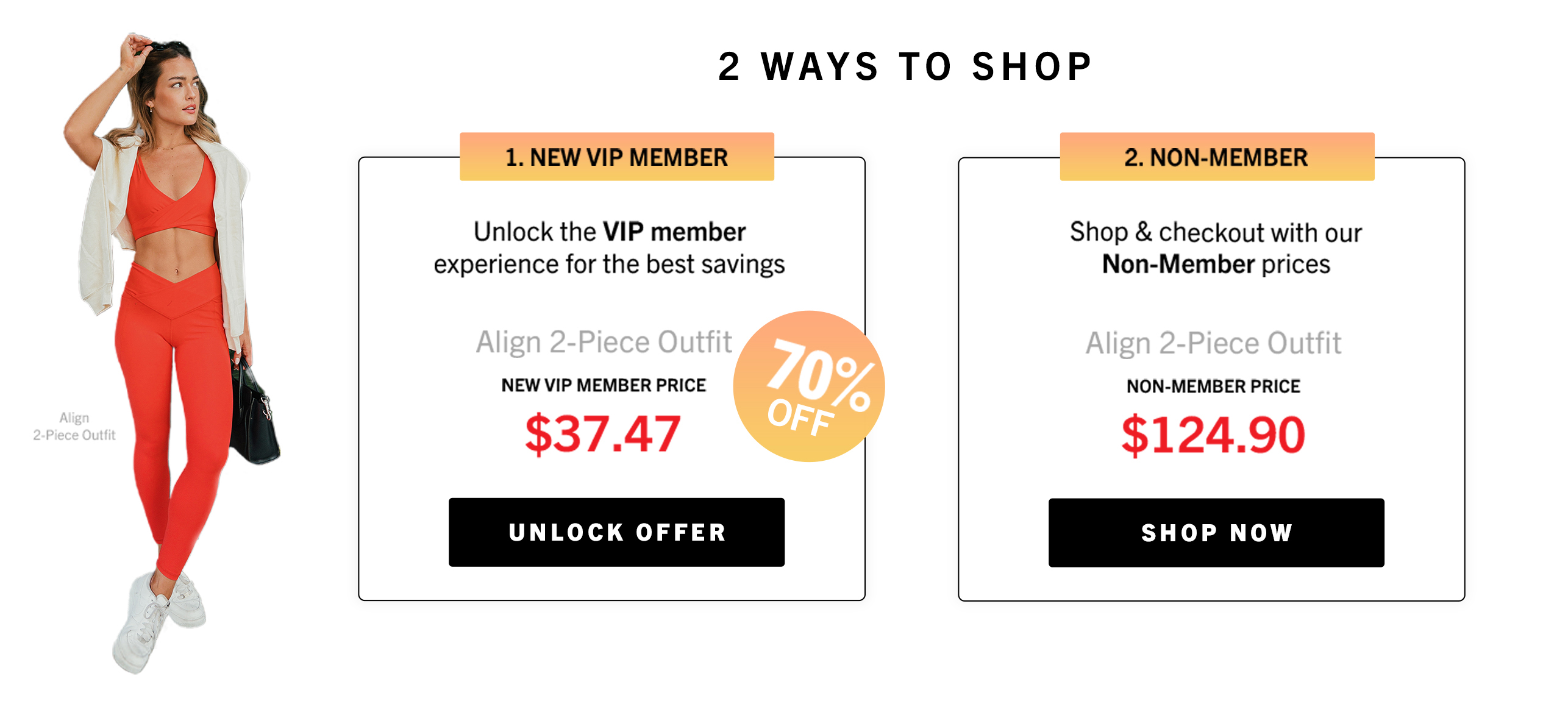 There's two ways to shop with us, unlock the VIP member experience for the best savings or shop our non member prices