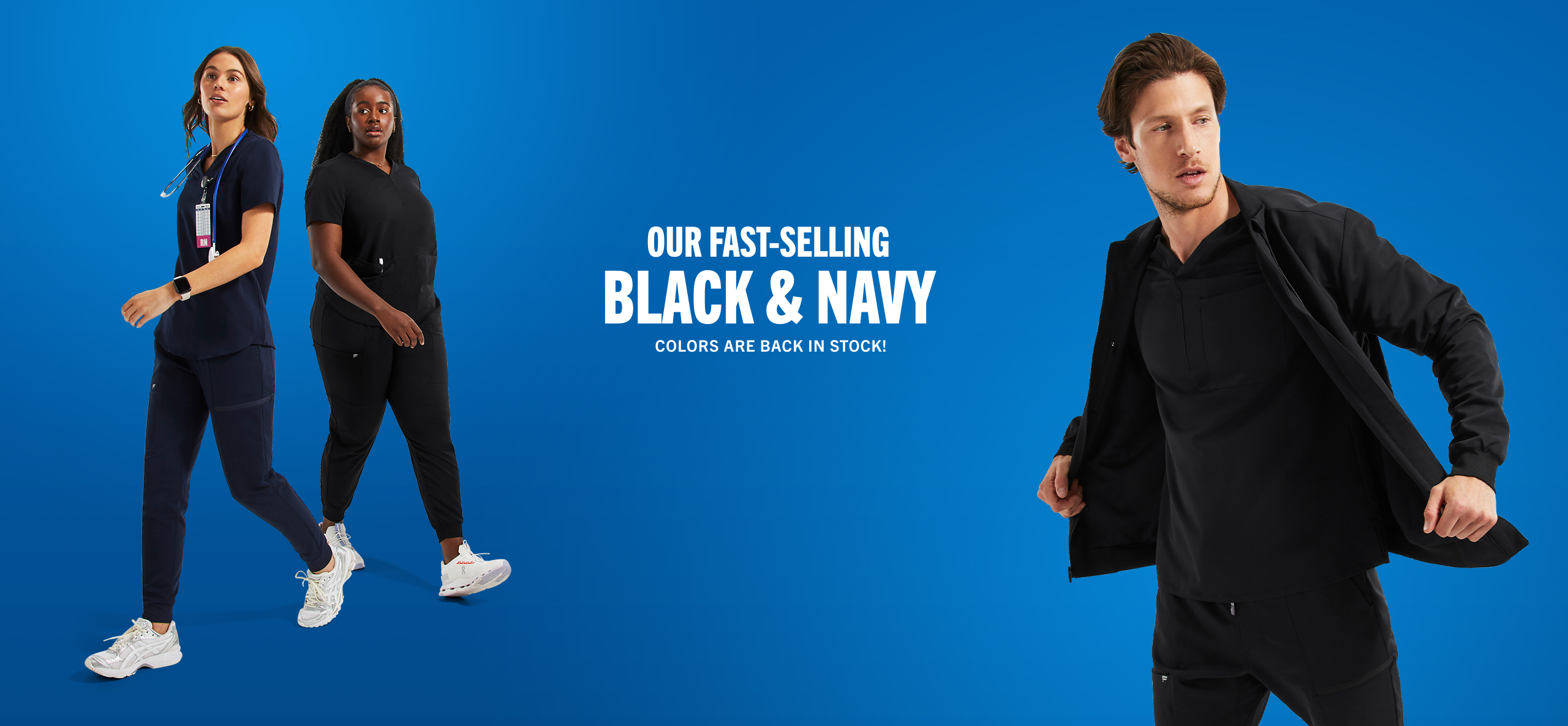 Our fast-selling black and navy colors are back in stock! Take the quiz to shop womens or shop mens