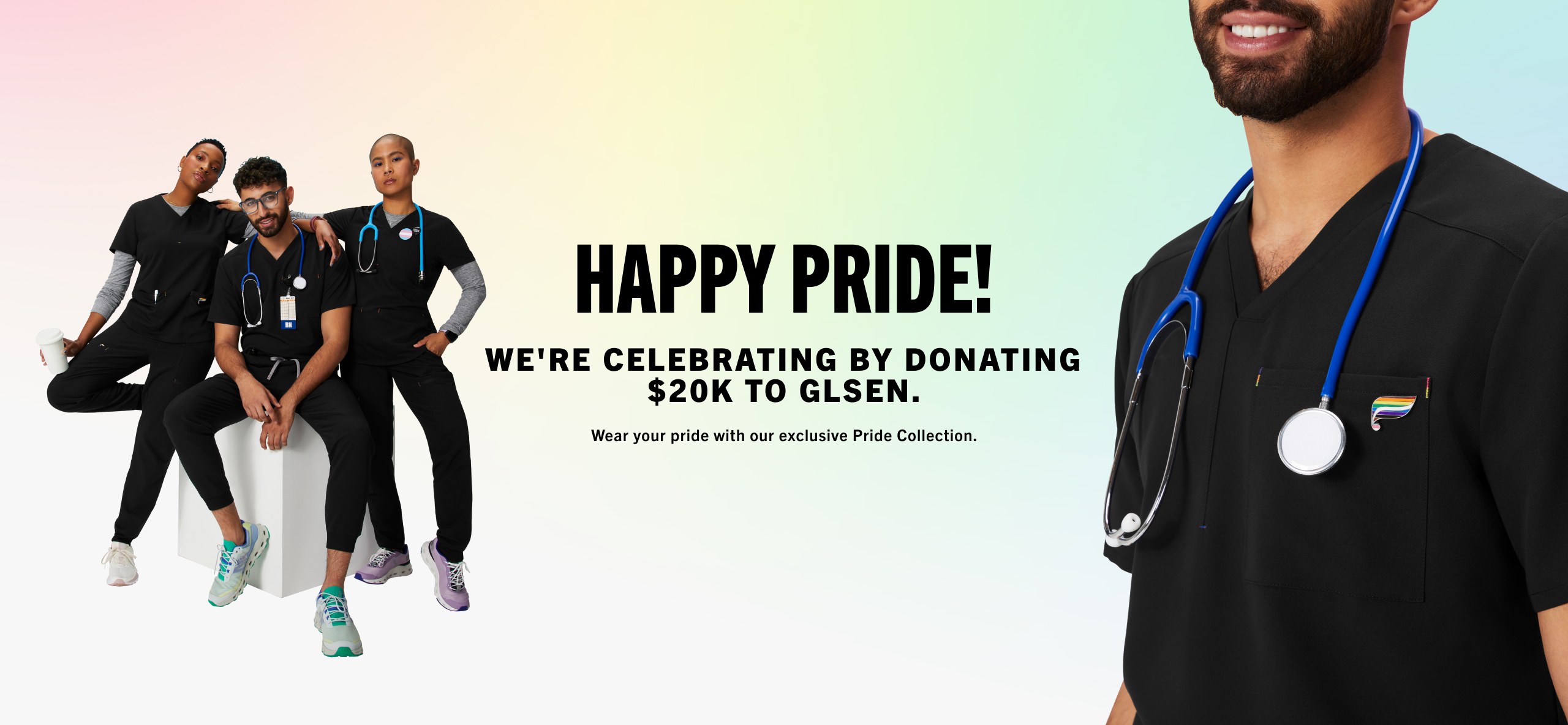 Happy Pride! We're celebrating by donating $20K to GLSEN. Wear your Pride with our exclusive Pride collection. Take the quiz to shop.