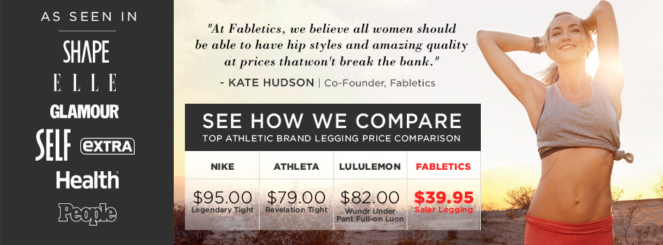 Fabletics - Fabletics is an innovative, high-quality athletic wear &  accessories line co-founded by Kate Hudson that looks great & fits your  budget.