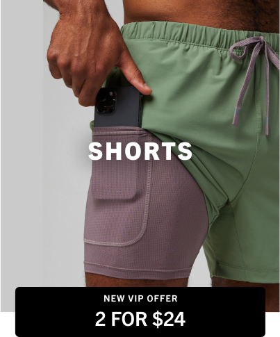 Stock up on our member favorites: 2 for $24 shorts, $19 pants, 2 for $15 tees and tanks, 3 for $12 briefs, and 70% off everything when you join as a new VIP.