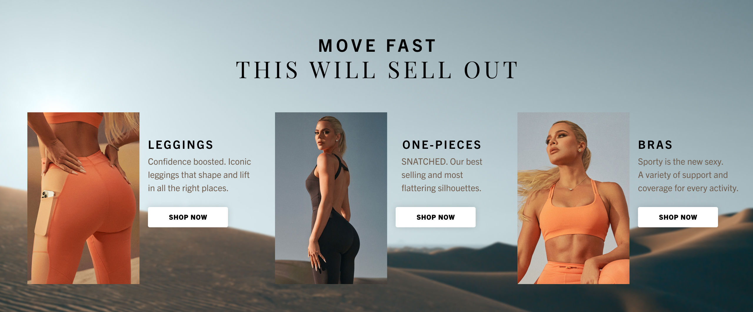 Move fast! This drop will sell out fast. Shop the edit. Including leggings, one-pieces, bras, and jackets.