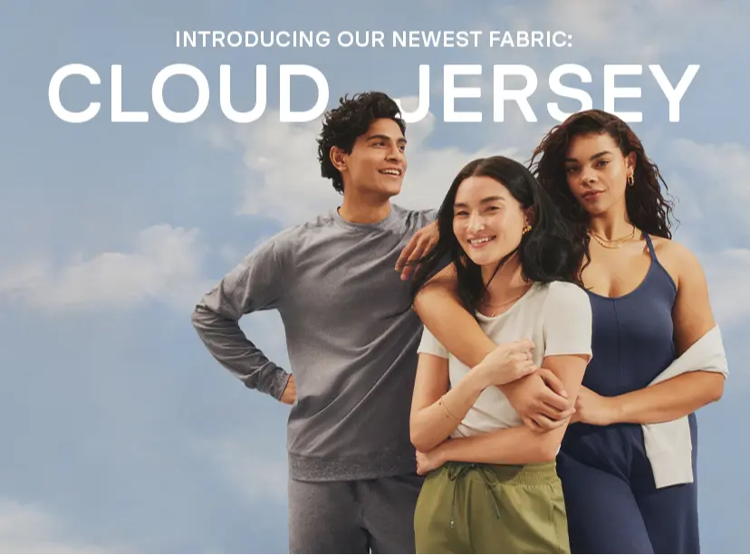 Introducing our newest fabric! Cloud Jersey. Get 70% off when you sign up as a New VIP Member.