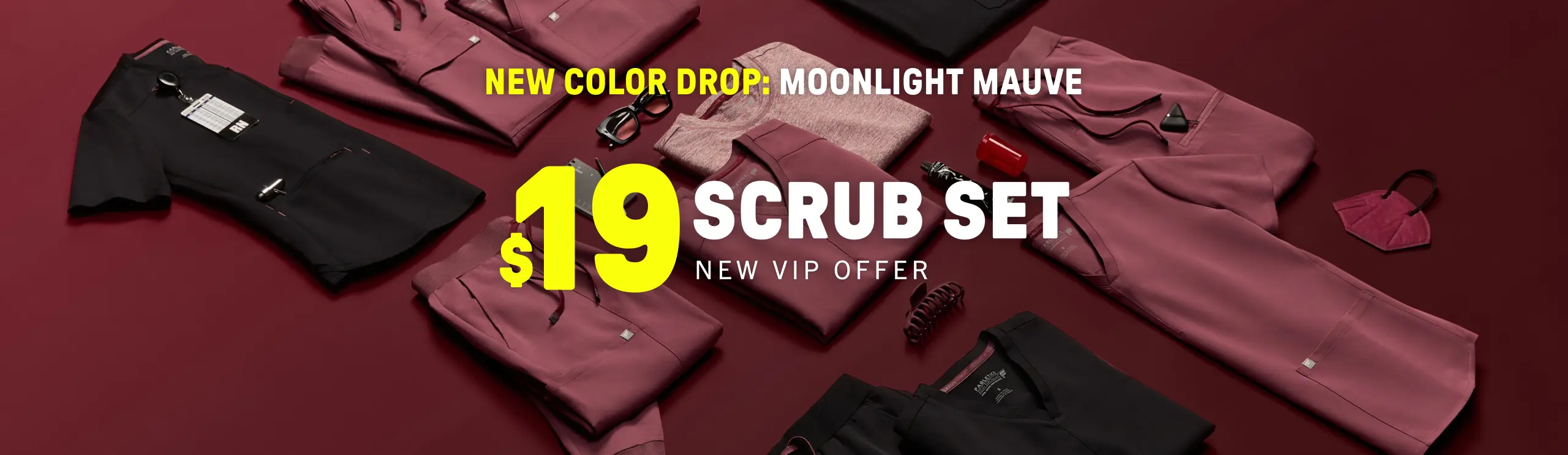 New color drop! Moonlight Mauve. Get your first scrub set for $19 when you join as a new VIP.