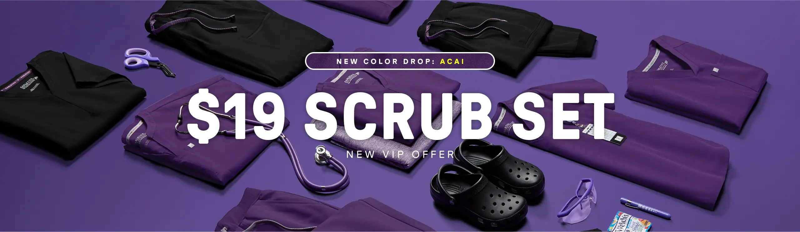 Get your first scrub set for $19 when you join as a new VIP.