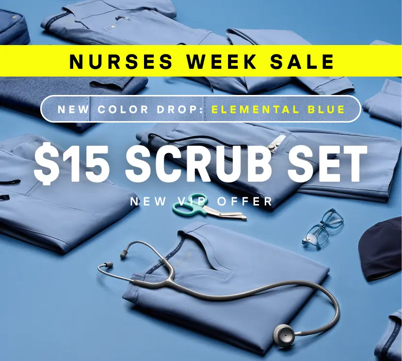 $15 Scrub Set. New VIP Offer.