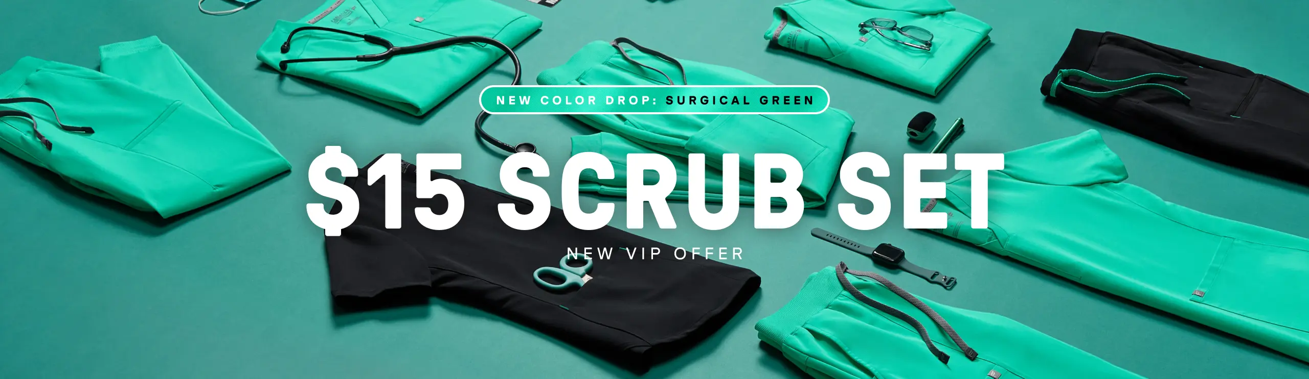 $15 Scrub Set. New VIP Offer.