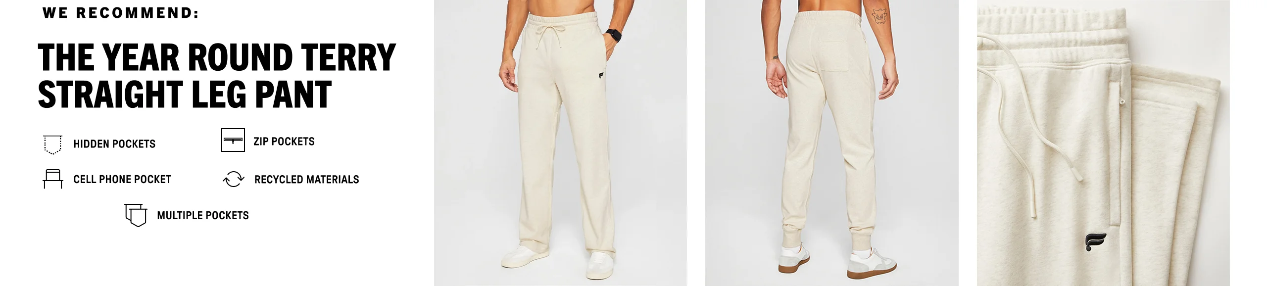 The Year Round Terry Straight Leg Pant.