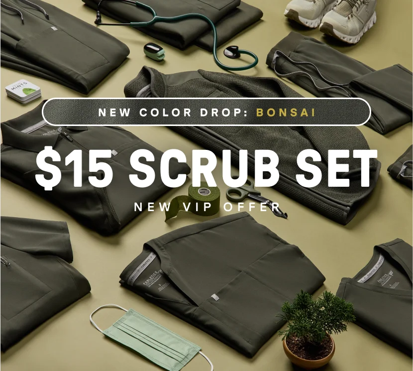 $15 Scrub Set. New VIP Offer.