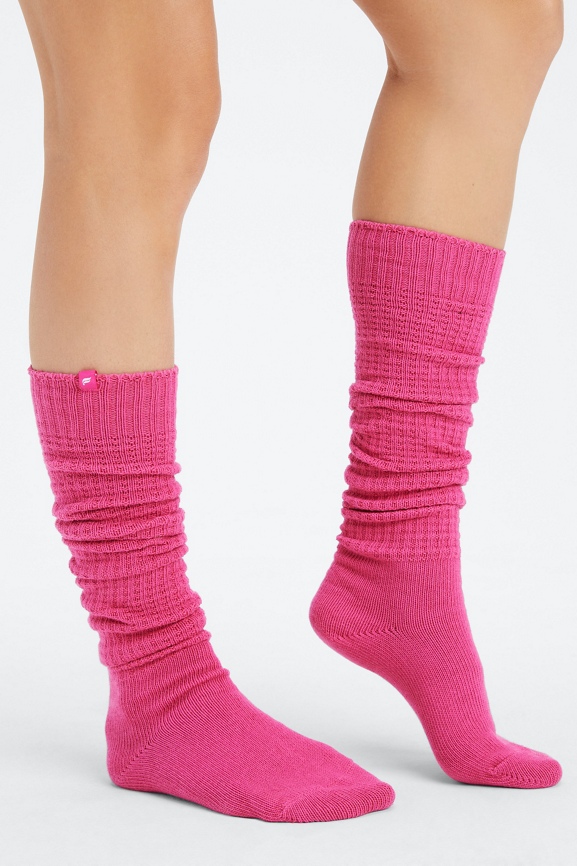 Thigh High Cable Knit Sock Fabletics