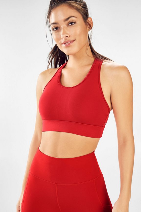 Fabletics, Intimates & Sleepwear, Fabletics Mila Onthego Medium Impact Sports  Bra Haute Red Size Xl Nwt