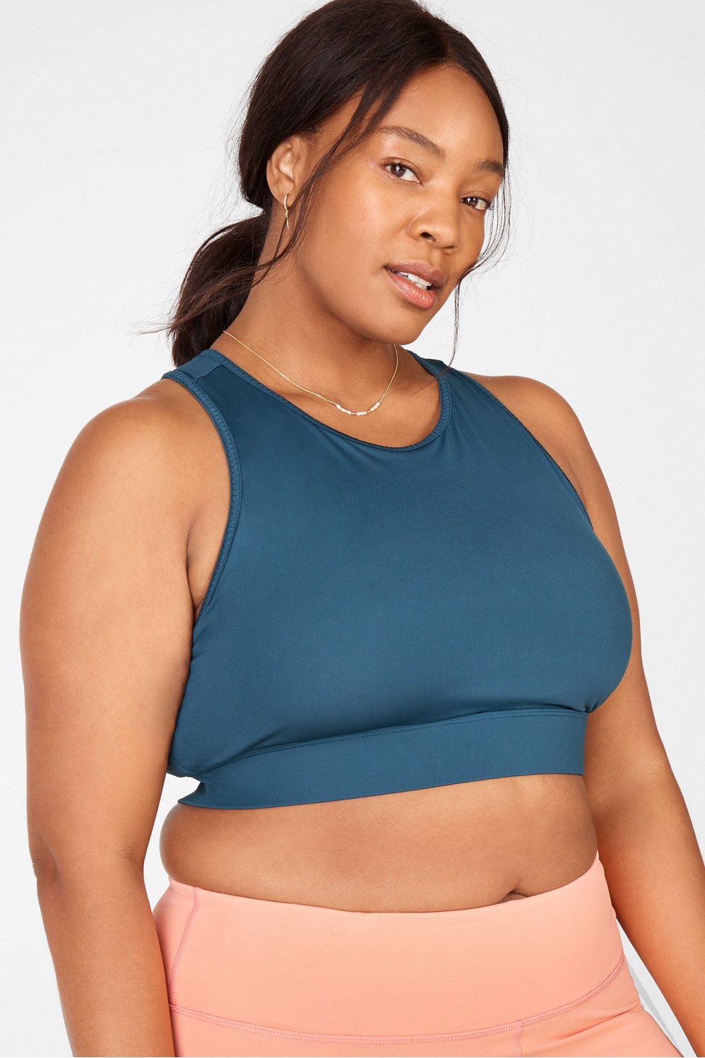 Fabletics Trinity High Impact Sports Bra Womens Impression/Gulf Coast plus  Size 3X