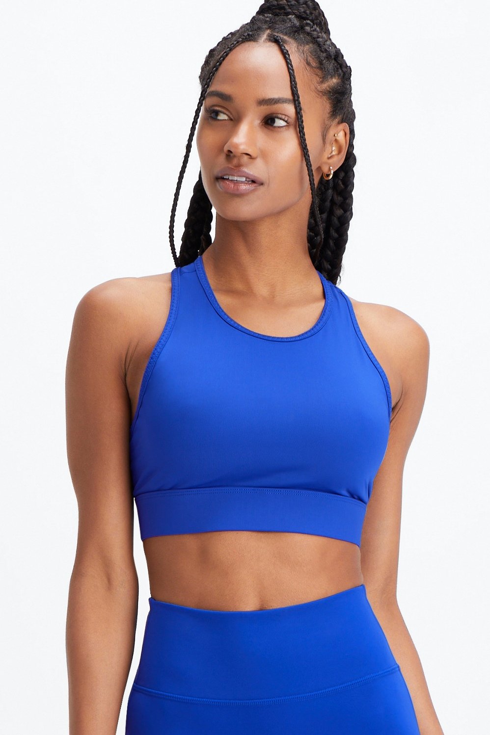 Trinity Sports Bra in COBALT by Lotus Tribe With 3 Horizontal Back Straps  No Added Underband Soft Fit With Light Support Best for A-C Cup -   Canada