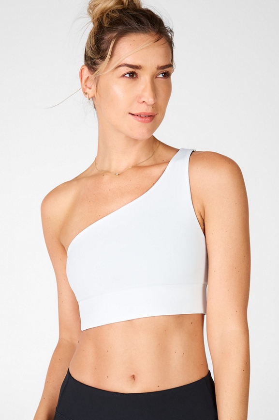 One Shoulder Sports Bra for Women One Strap Sports Bra Removable