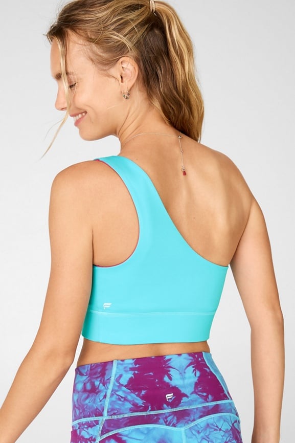 Fabletics Harlow One Shoulder Reversible Sports Bra Pink Size XS - $20 -  From Candice