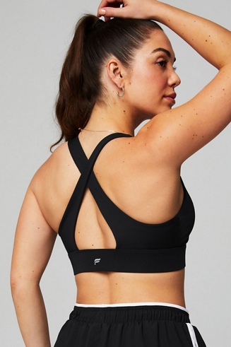 NEW Fabletics twist-front sports bra in shade 'Marina' / Women's Medium