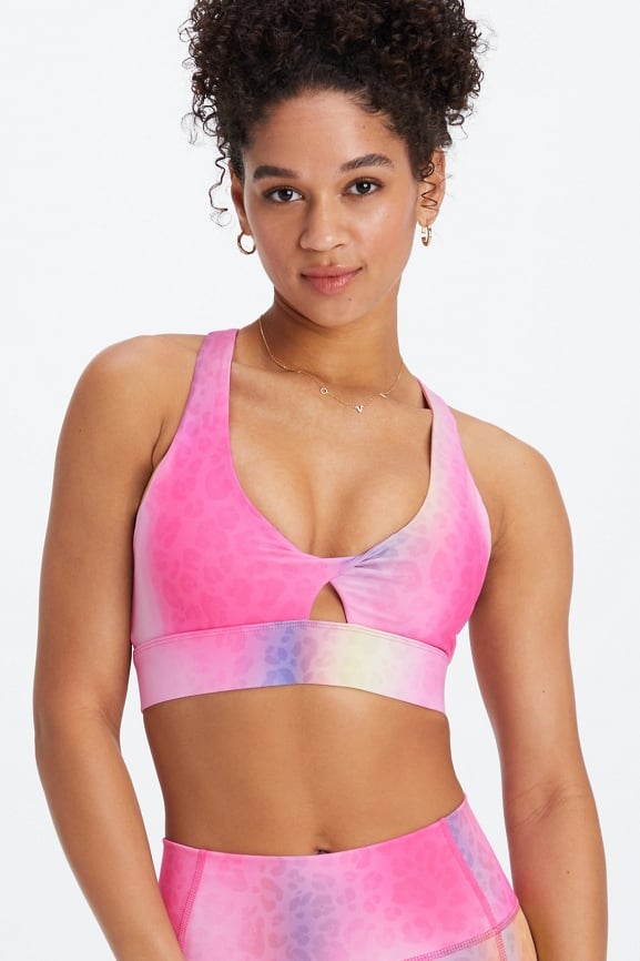 Fabletics Oasis Twist Sports Bra Light Pink White Size Medium - $27 - From  Chelsey