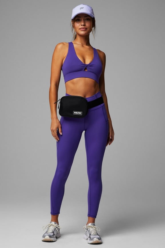 Fabletics NWOT Bright Lilac Purple Oasis Twist Velour Padded Sports Bra  Medium - $35 - From Trisha