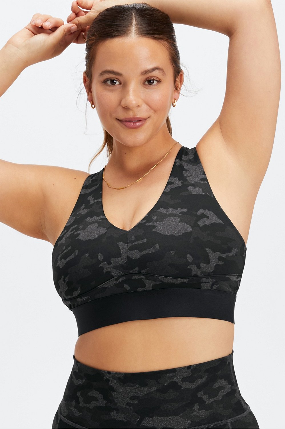NWT Fabletics All Day Everyday Bra Black Sz XXS Med Support Adjustable Soft