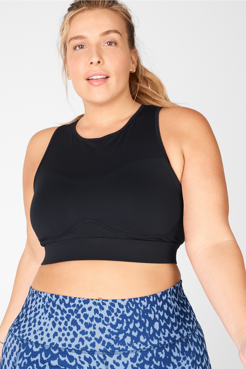 Fabletics Blare Cross Back Medium Impact Sports Bra Womens plus Size