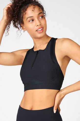 Buy NYKD Stylish High-Impact Everday Sports Bra for Women, Front Zip  Closure, High Support, Removable Cookies, Racer Back - Sports Bra, NYK303,  Jet Black, 32C, 1N at