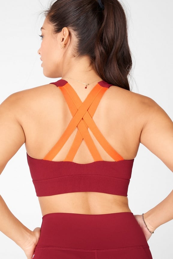our new sports bra featuring advanced moisture-wicking technology