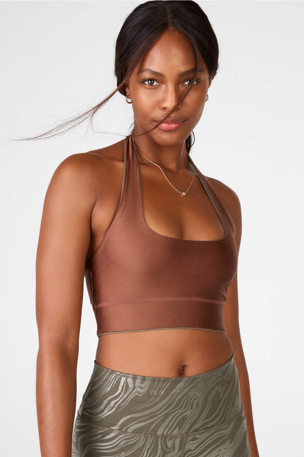 Fabletics Harlow One Shoulder Reversible Sports Bra Womens Chill
