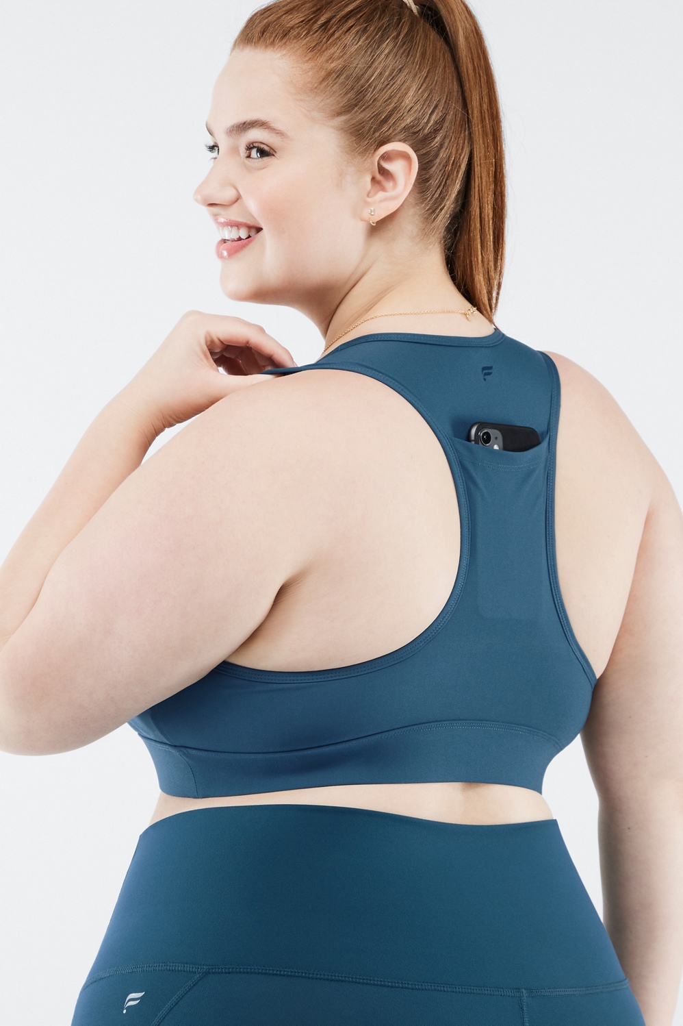 Fabletics Blue Sports Bra Size XL - 54% off