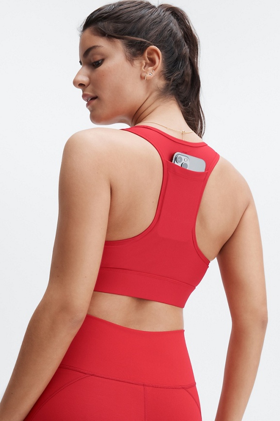 On the Go Sports Bra in Red
