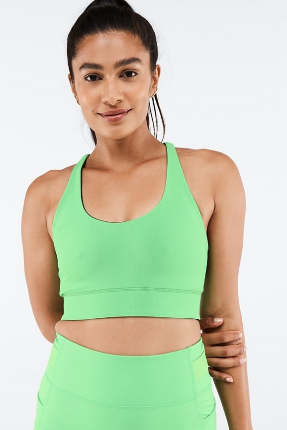 Jessica Laser Cut Seamless Sports Bra/Crop Top Kelly Green – Lush Lily  Boutique