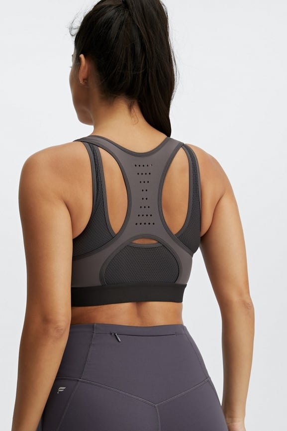 Fabletics L Forest Green High Impact Sports Bra