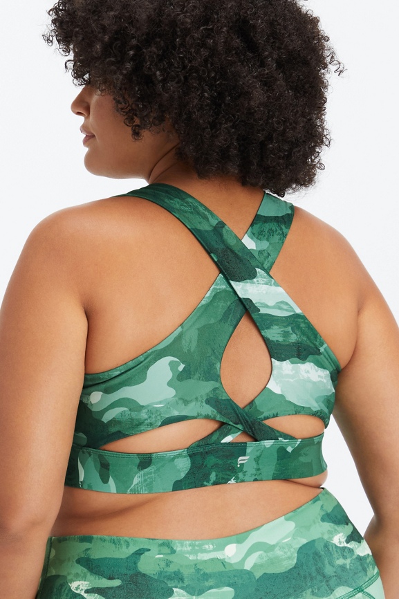 Plus Size - Navy Camo Mesh Wicking Sports Bra - Torrid