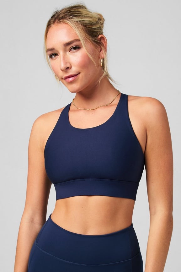 High neck sports hot sale bra high impact