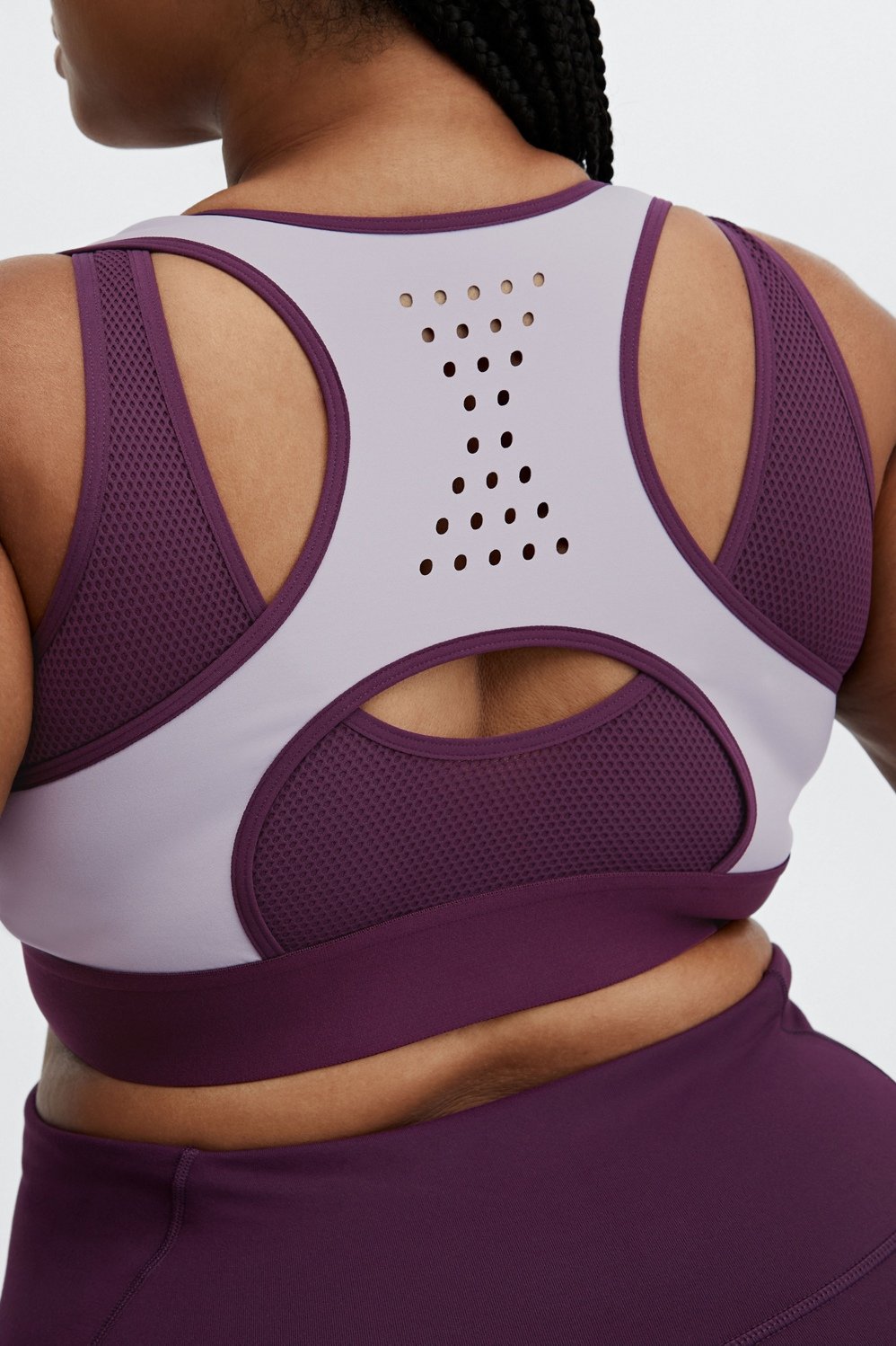 Fabletics Elsie High Impact Zip Front Sports Bra Womens purple plus Size 4X