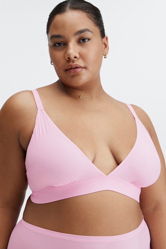  LYOLYTE Triangle Bralette Powder Pink / L : Clothing, Shoes &  Jewelry