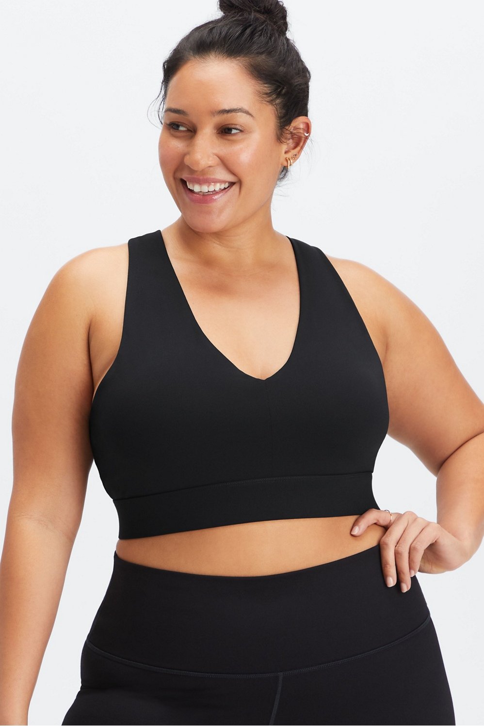 Fabletics On-The-Go Midi Medium Impact Sports Bra Womens plus Size