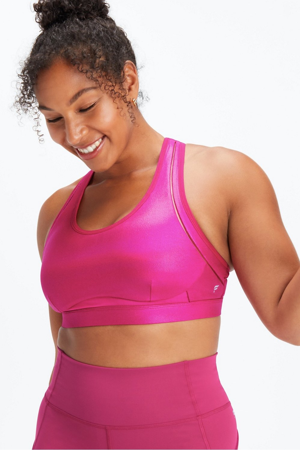 Pink Sports Womens Activewear Sports Bra Adjustable Strap Pink