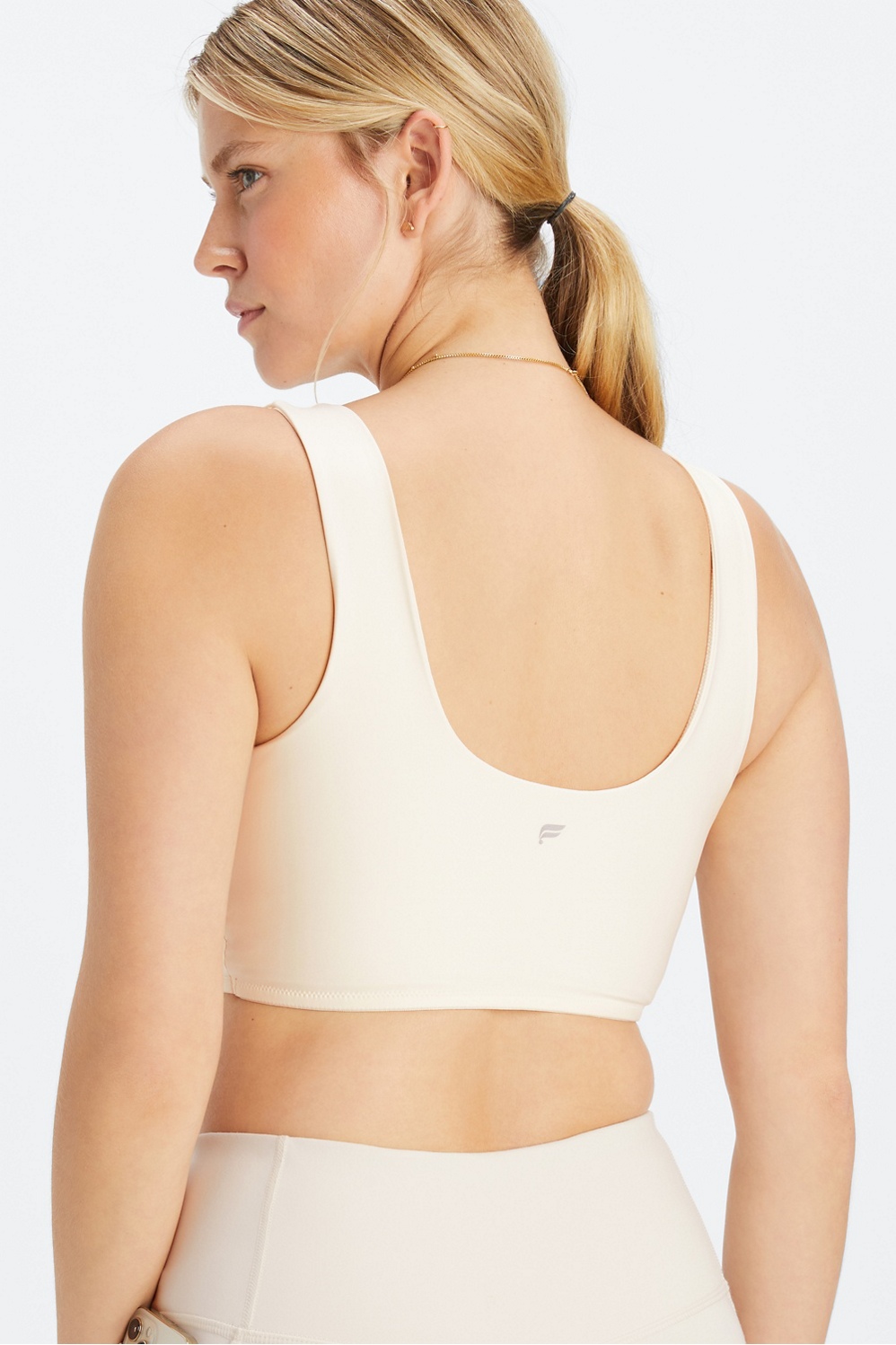 Crossover Ruched Low-Impact Sports Bra in Dusty Blue
