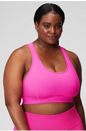 Id Ideology Plus Size Low Impact Sports Bra, Created For Macy's In Pink  Shock