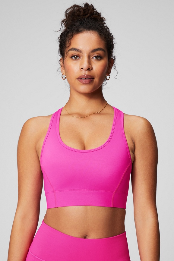 Neon pink cheap sports bra