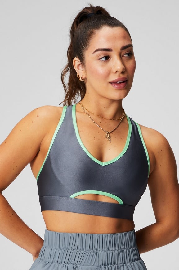 Front keyhole sports bra on sale