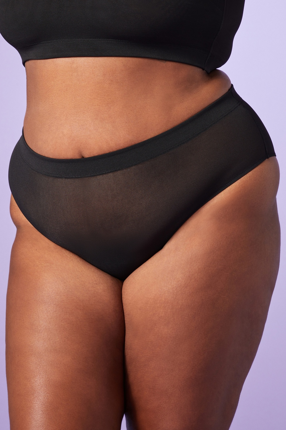 Fabletics Mesh Me Crotchless Cheeky Hipster Womens plus Size