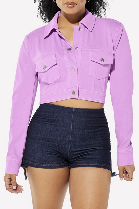 Denim Is Served Cropped Jacket - Fabletics