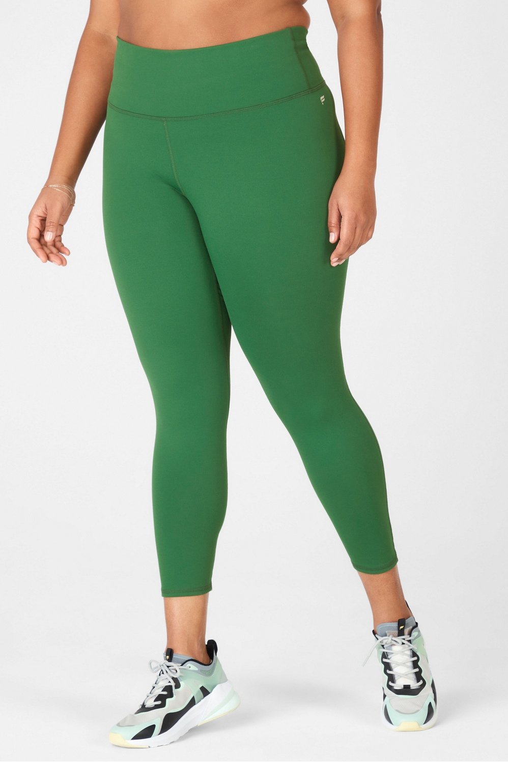 Fabletics, Pants & Jumpsuits, Green Fabletics Mesh 34 Power Hold Cropped  Leggings Size 4