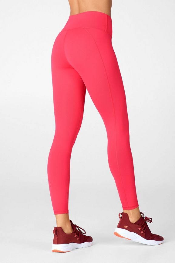 Fabletics  Mid-Rise Mesh Powerhold® Legging Clay/Dusty Rose/Rouge