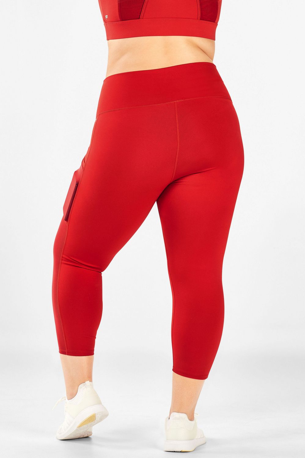 High-Rise Elevate Mesh-Panel Compression Plus-Size Leggings