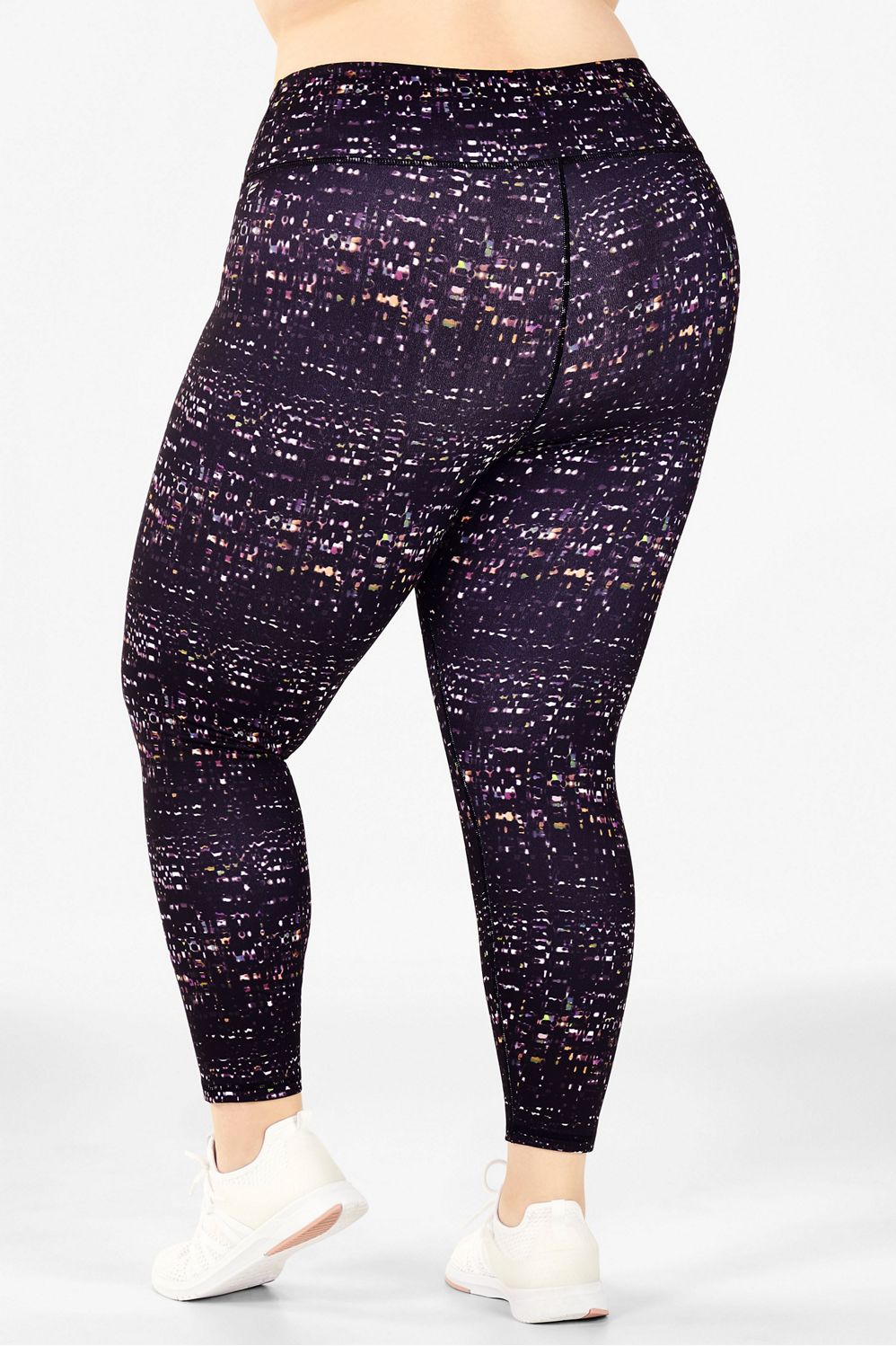 Fabletics Full Length Leggings Womens XS Allover Print 24 Inseam Mid Rise